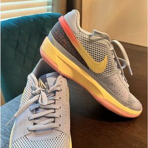 Ja Morant light blue basketball shoes. Size 7 youth.